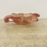 Mid century Murano glass pink bowl , 1970s