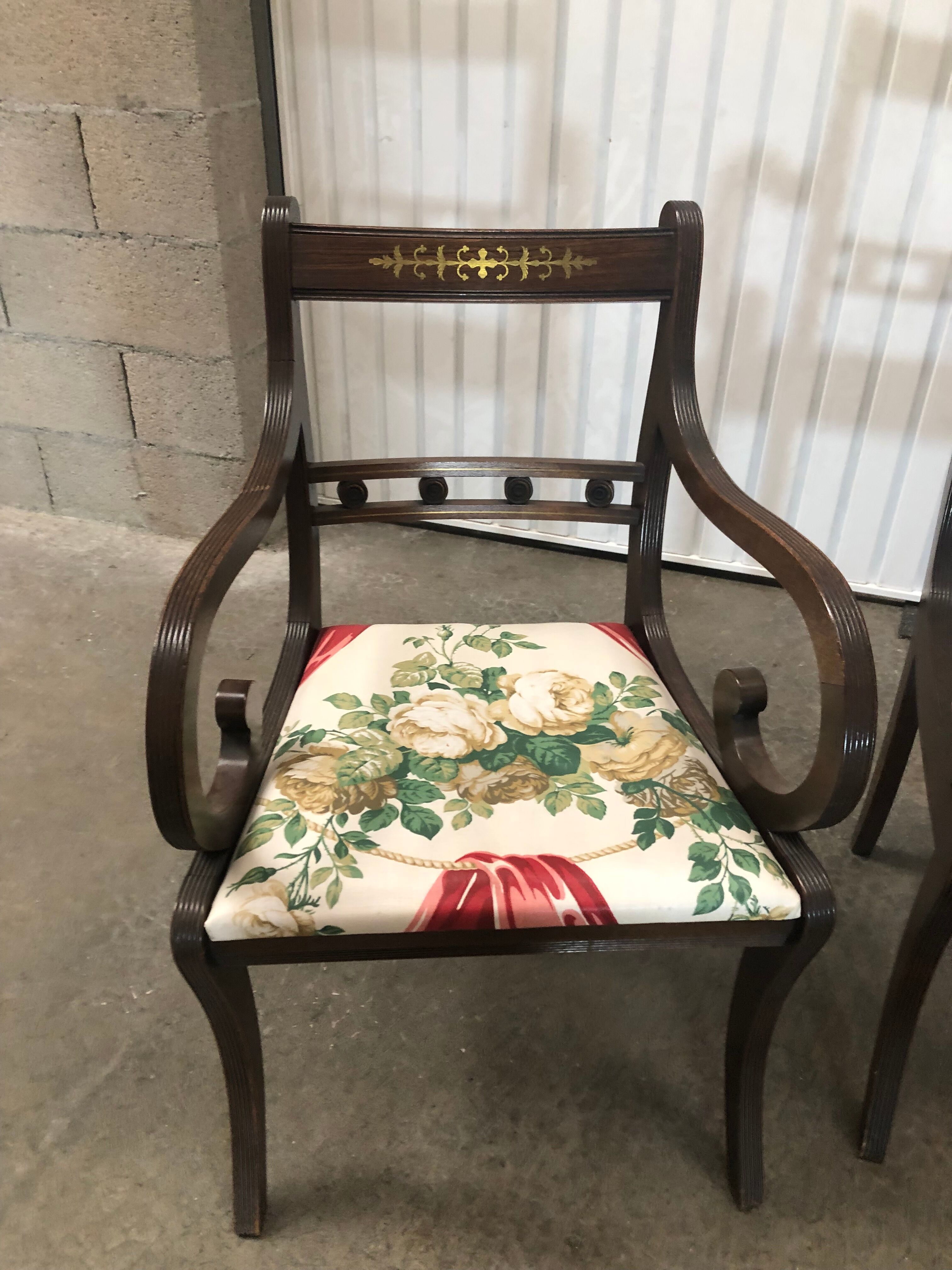 Pair of english bridge chairs