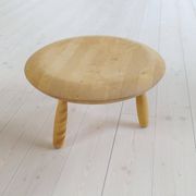 Swedish pair of organic mushroom stools in birch Ikea 2009