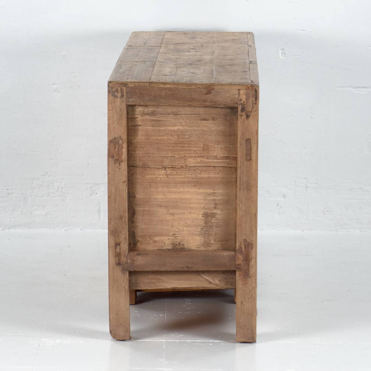 Antique three-door pine wood sideboard (circa 1920)