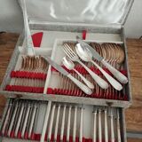 Housewife 61 pieces in silver metal decors rocaille hallmark 84 gr