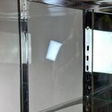 Art Deco period glass and chrome display case