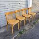(Lot) 4 Bistro Chairs Light Oak