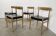 Chaises de salle à manger en cuir vintage