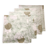 4 serviettes Palmier de chez Christofle satin de coton