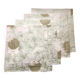 4 Christofle Palmier cotton satin napkins