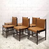 6 chaises modèle Cantu, Sergio Rodrigues, édition Brésilienne 1960