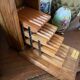 Vintage olive wood cigarette case/box dispenser