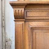Old XL Napoleonic oak glass bookcase, 19th century