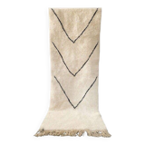 Handwoven wool hallway rug, size 75 x 300