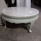 ROUND COFFEE TABLE WITH MARBLE TOP