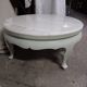 Table basse ronde avec plateau en marbre