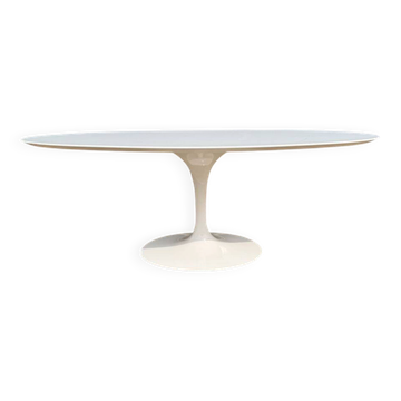 Table Tulip Knoll originale ovale 198cm stratifié blanc, NEUF dans la boîte
