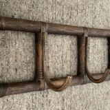 Vintage rattan coat rack from the 60s