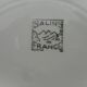 Six flat plates made of "Salins" earthenware