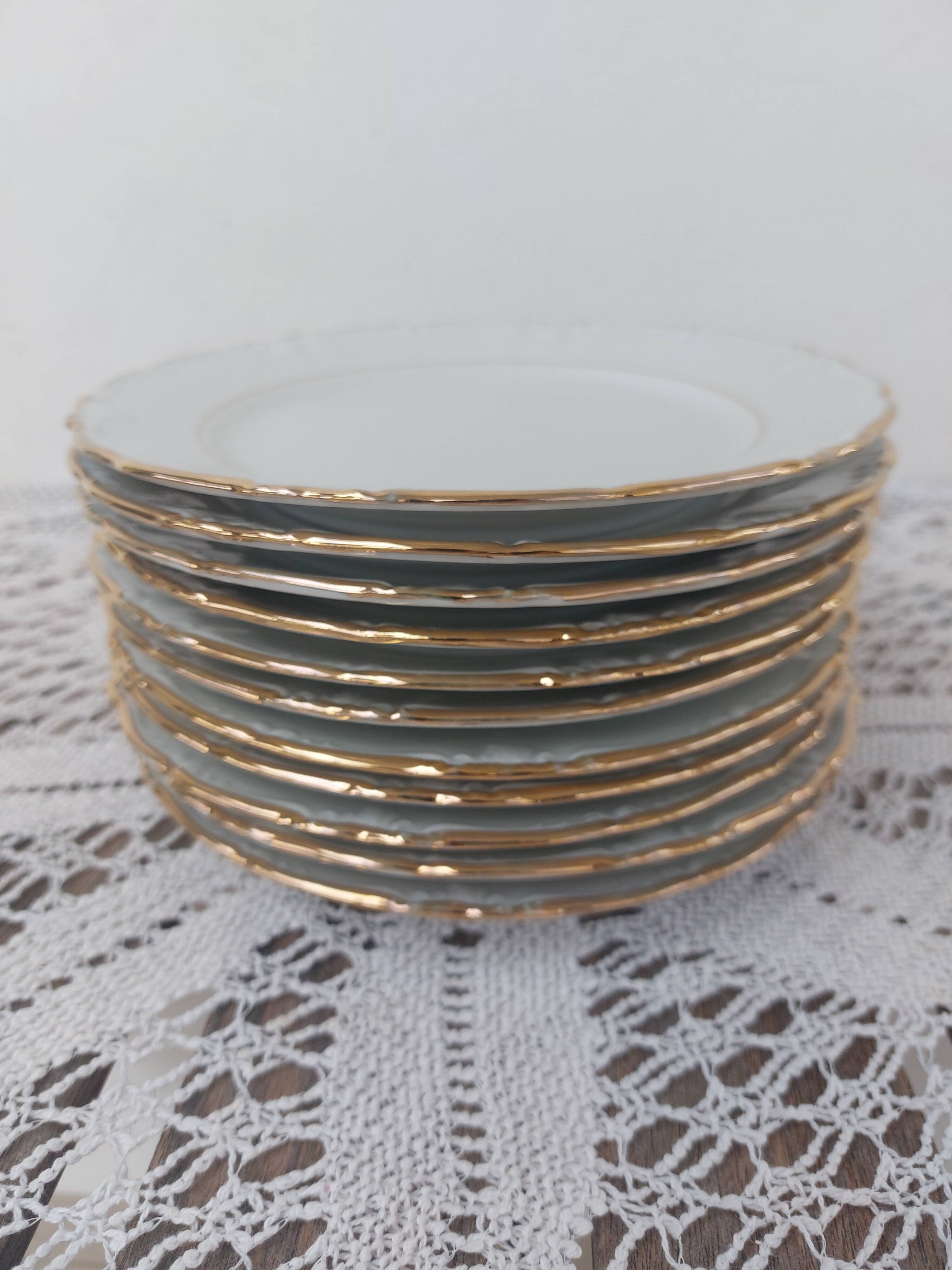 12 dessert plates porcelain Bavaria, Winterling