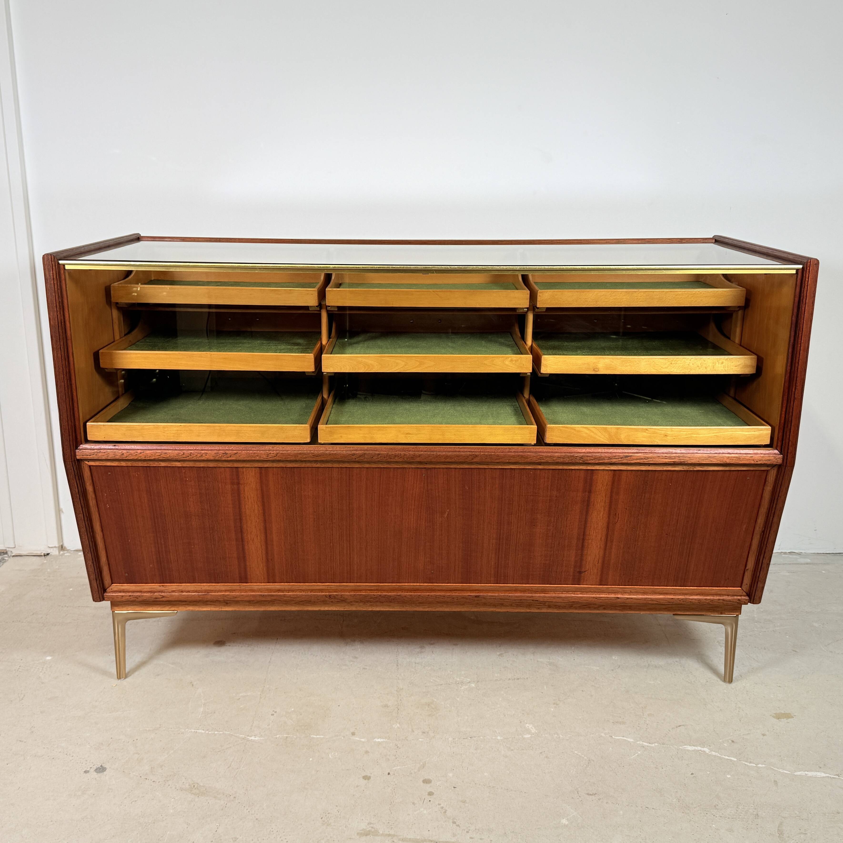 Vintage displaycabinet with 15 drawers, HAKA Ladenmöbel