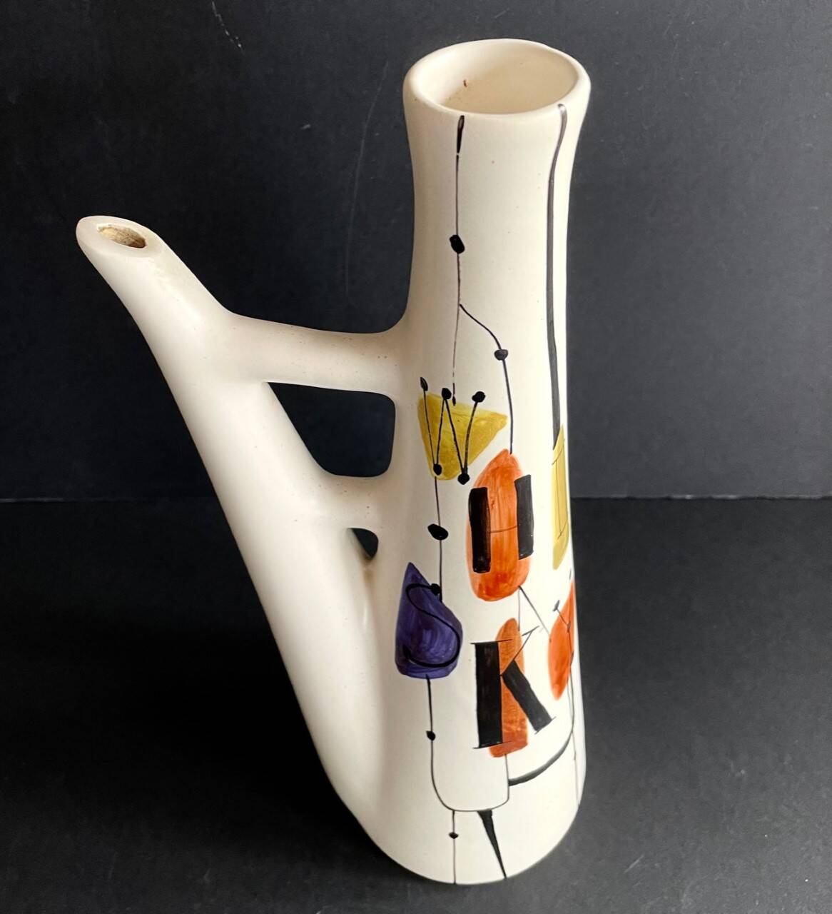 Earthenware “whiskey” bottle by Roger Capron Vallauris