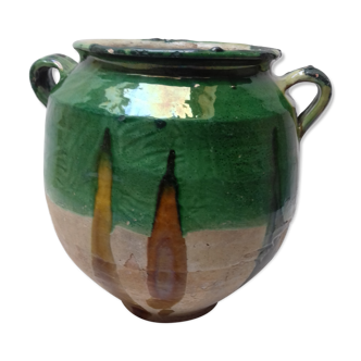 South WEST green varnished old grease pot