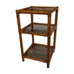 Etagère en rotin et