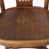 1 Vintage Wooden Irish Pub High Stools with Bentwood Technique 1960s-1970s