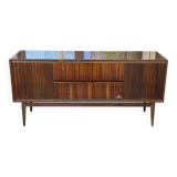 Grundig Scandinavian Hifi sideboard in wood and lacquered rosewood