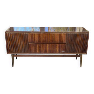 Grundig Scandinavian Hifi sideboard in wood and lacquered rosewood
