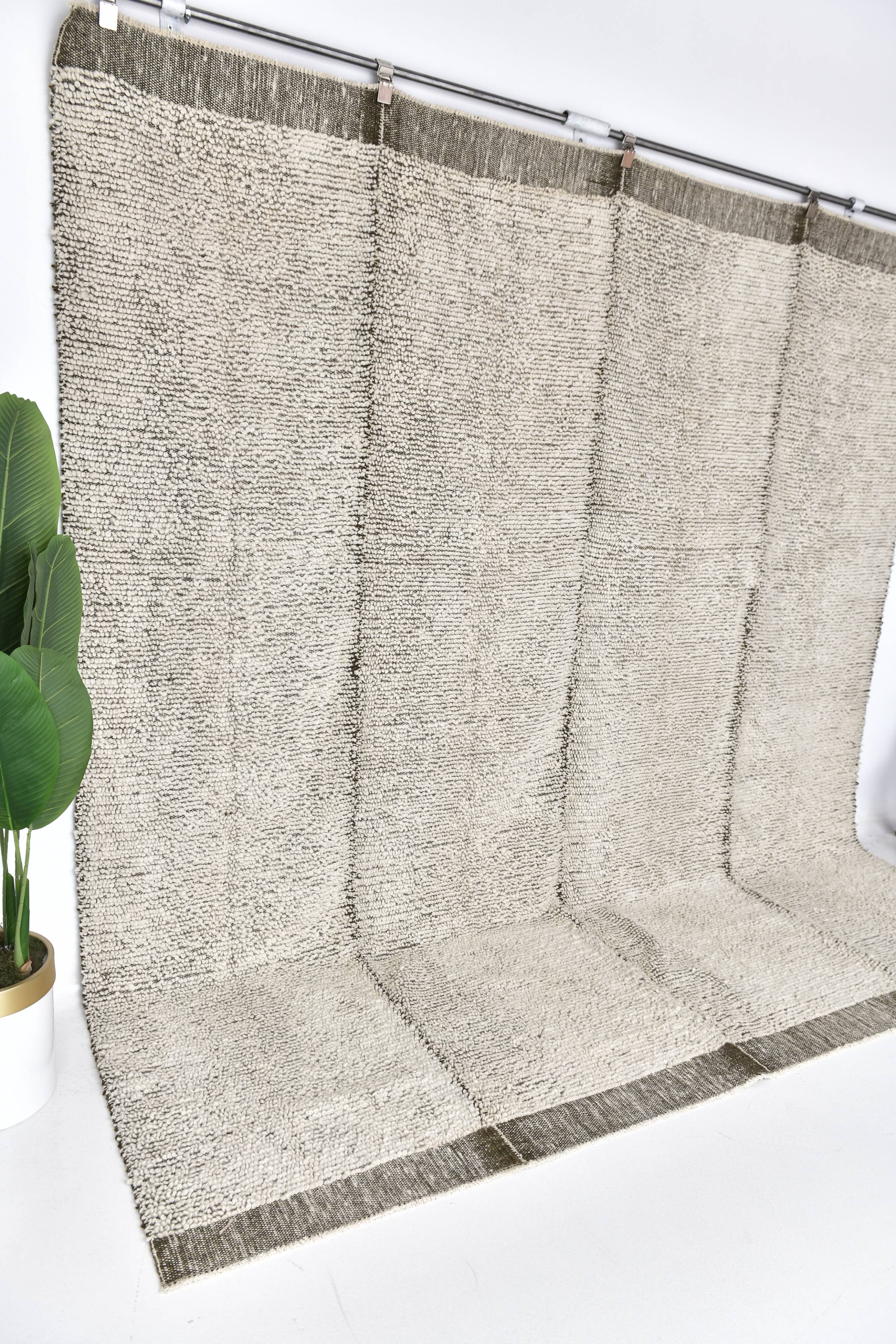 9x9 Green White Square Moroccan Rug 265X265Cm SK 242886