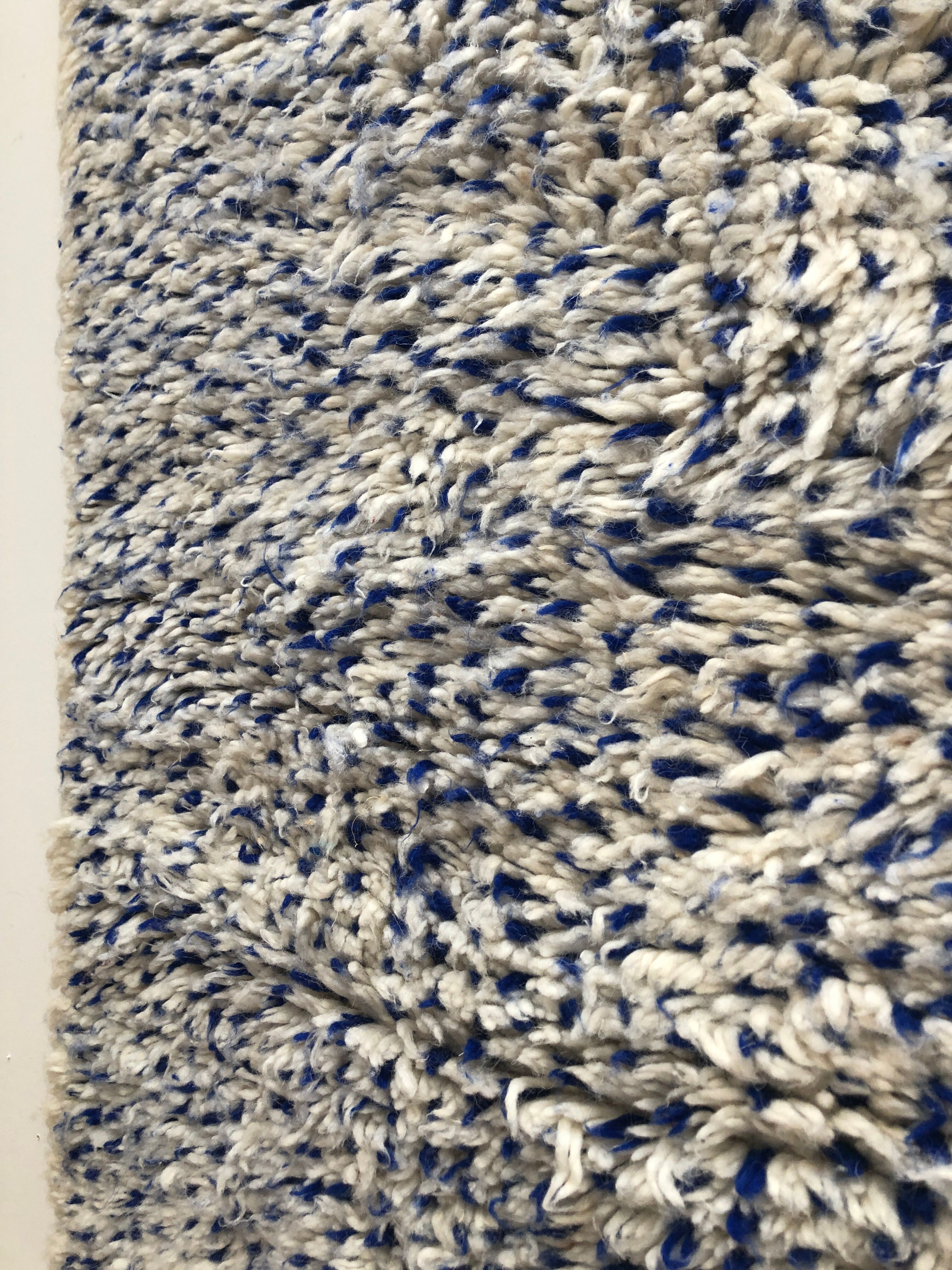 Moroccan Berber carpet Beni Ouarain speckled majorelle blue 2,45x1.56m