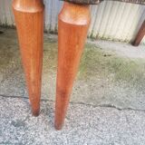 8 vintage chairs lined grey black