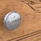 Art deco chest of drawers raw wood and khaki