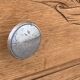 Art deco chest of drawers raw wood and khaki