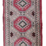 Vintage carpet Uzbek Bukhara handmade 32cm x 97cm 1970s