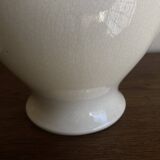 Neo-classical baluster lamp in cracked white earthenware from the 1970s.