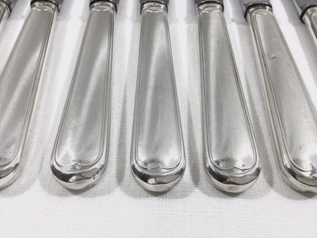 12 entremet knives silver metal net