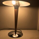 Mushroom design lamp chrome / Beech wood - Netherlands - 1980