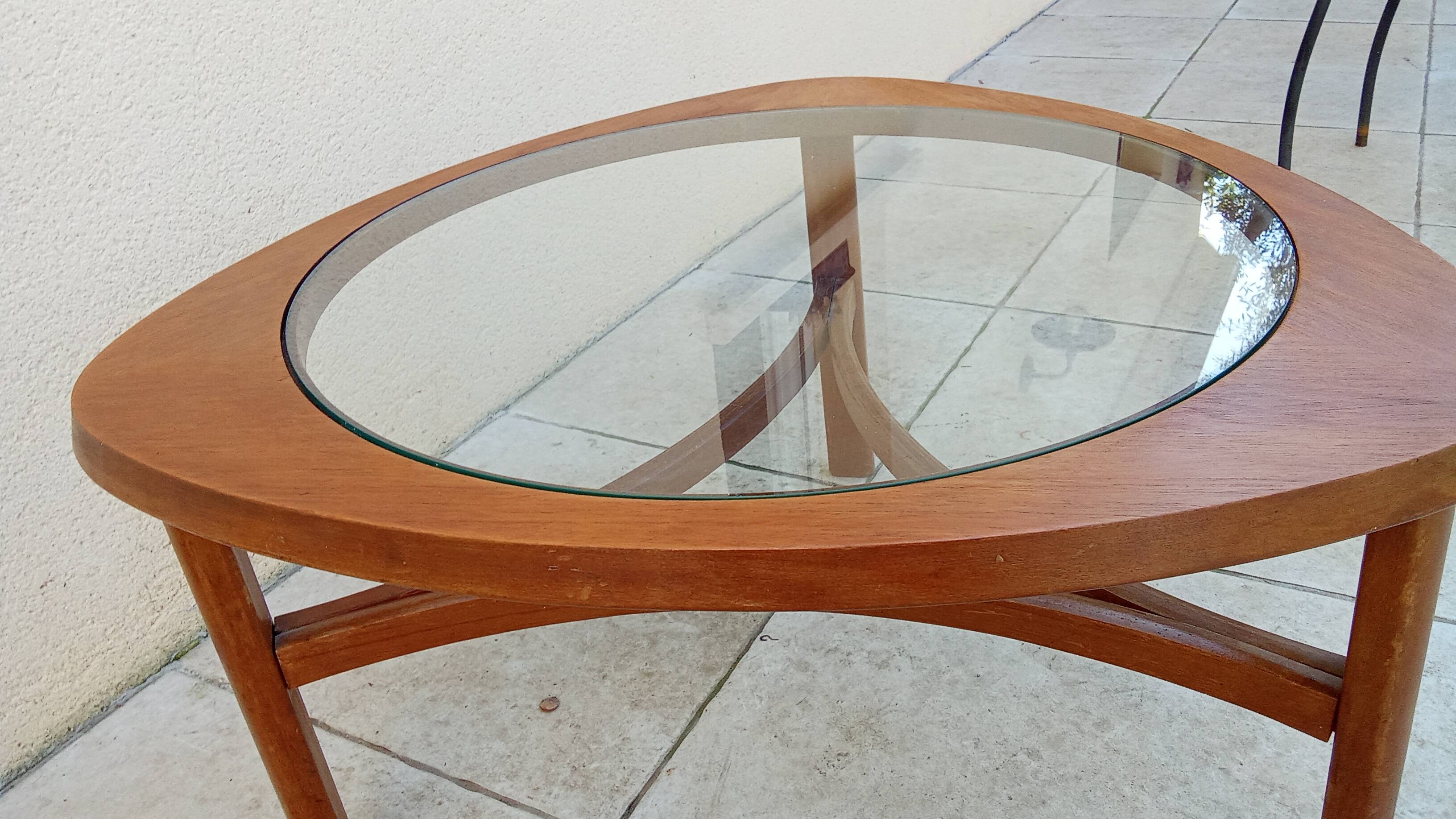Table basse teck vintage scandinave
