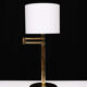 Brass swing arm desk lamp Deknudt 1970s