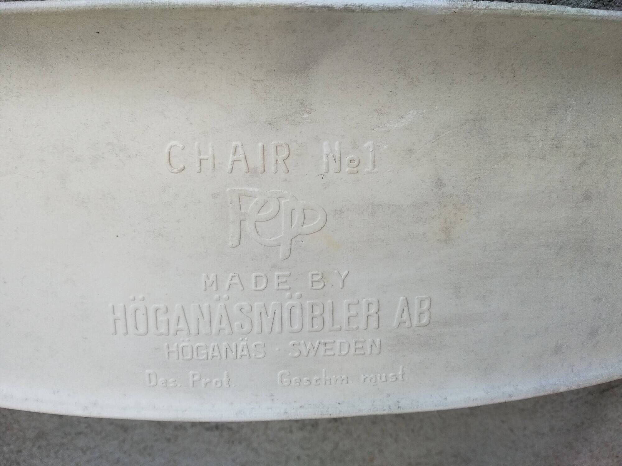 Pair of n1 folding chairs "pop" series, höganäsmöbler sweden, 1970
