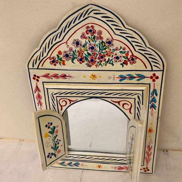 Painted Wood Door Mirror