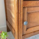 Cube bedside table in oak 1950s