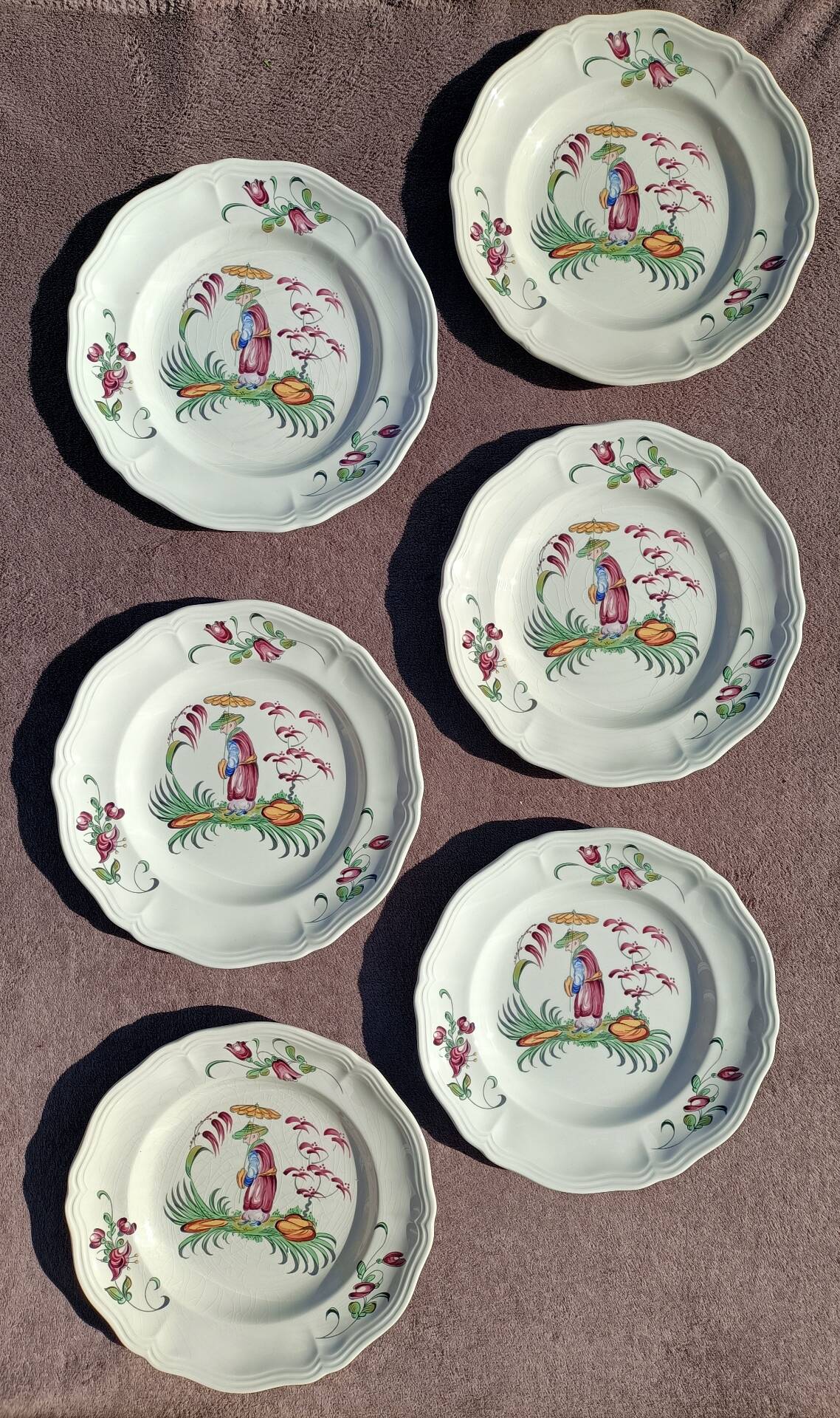 Set of plates x6 Longchamp