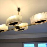 Large vintage 4-arm pendant light by Maison Arlus, designed in the 1950s-60s