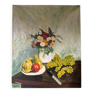 Huile sur toile Vintage