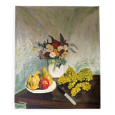 Charming Vintage Oil on Canvas – Still Life