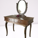 Art Deco style dressing table in mahogany gooseneck mirror