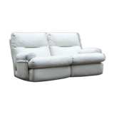 Ligne Roset white leather sofa