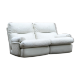 Ligne Roset white leather sofa