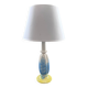 Yellow and blue ceramic lamp