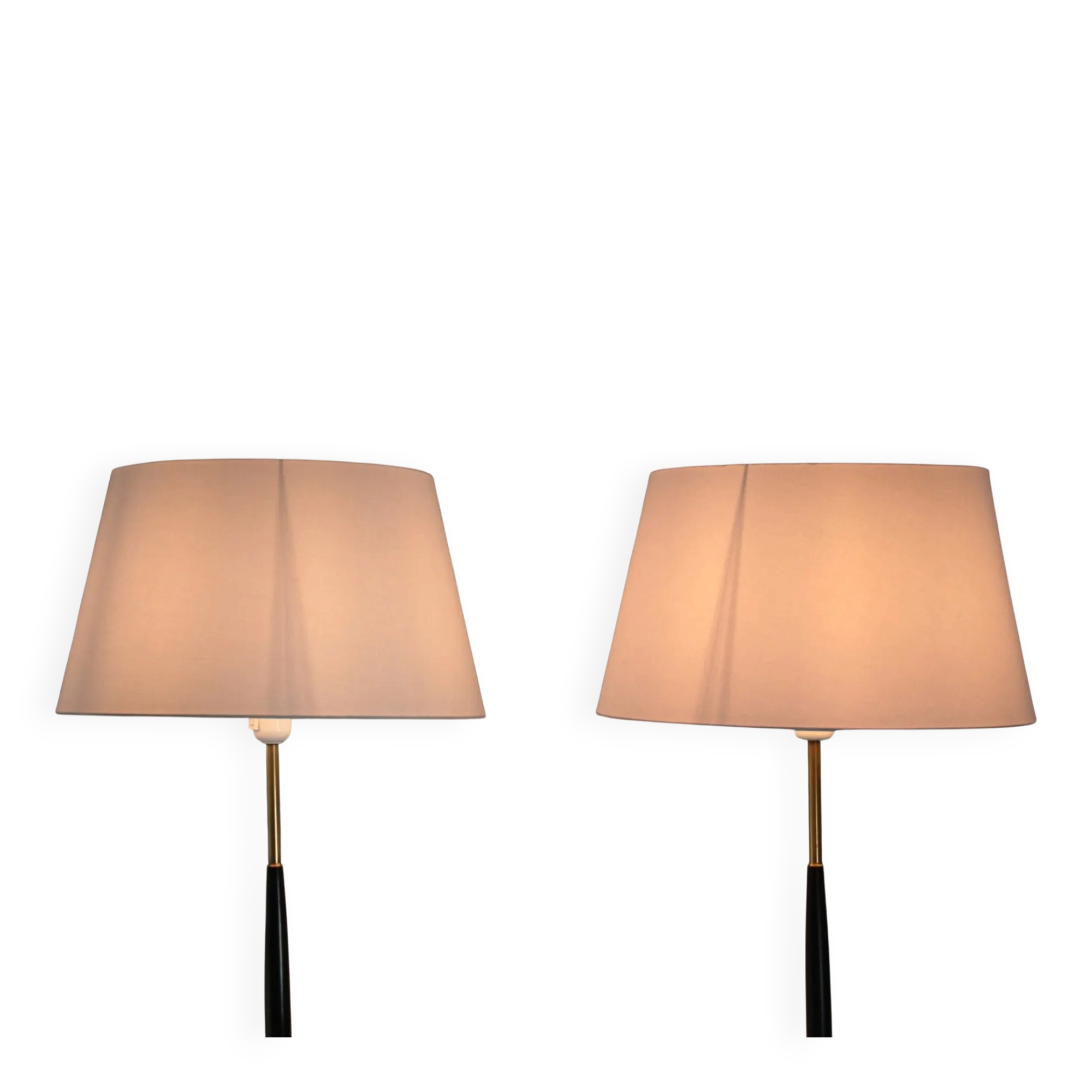Pair of Model 163 Floor Lamps by Eskilstuna Elektrofabriks Aktiebolag – Sweden, late 1950s